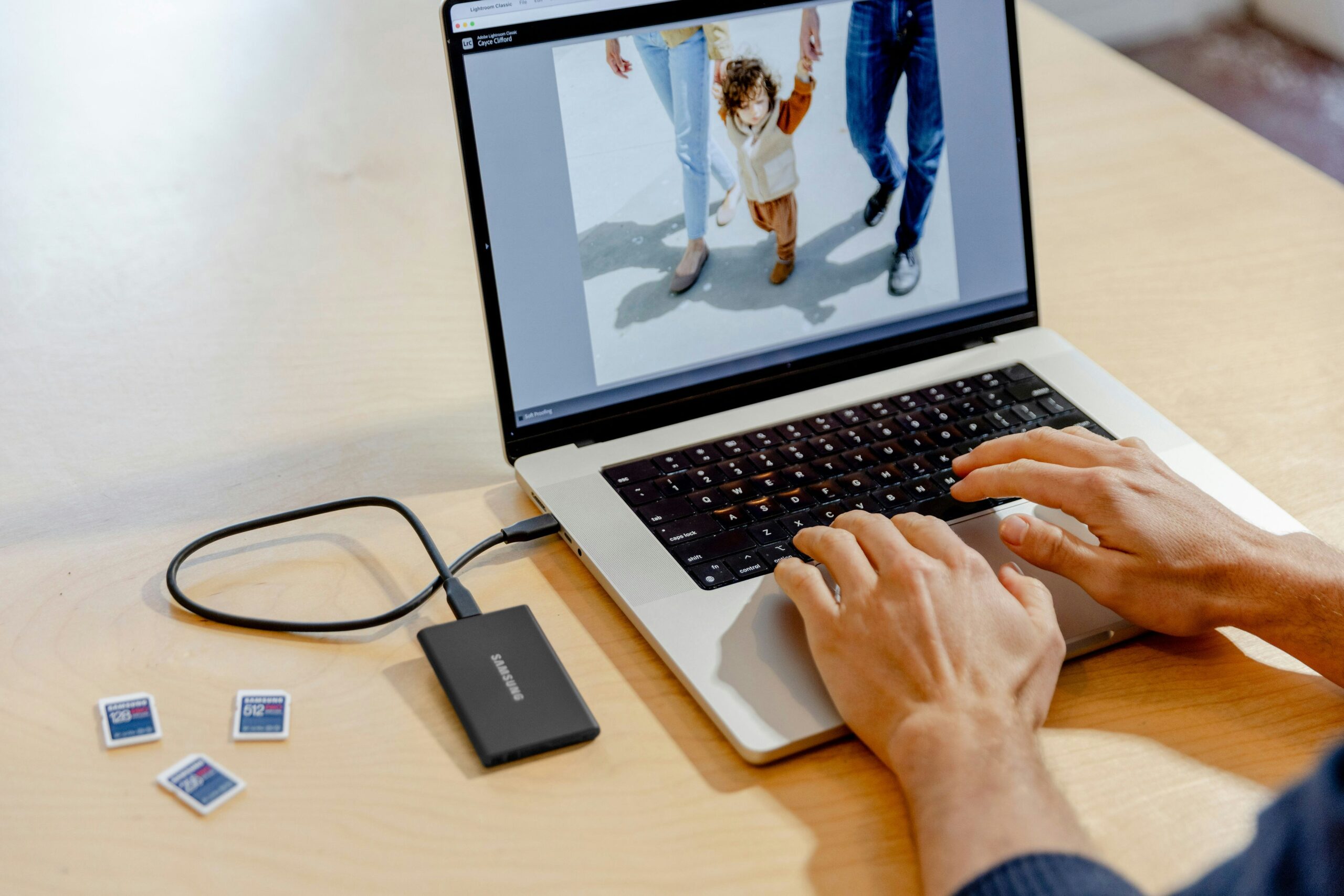 laptop on a desk